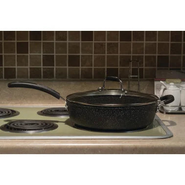 THE ROCK™ by Starfrit® 11" Deep-Fry Pan with Lid & Bakelite Handles