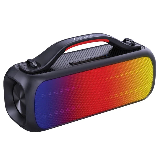 IQ Sound® Poolside Portable Bluetooth® 2.0-Channel Speaker with RGB Lights and Speakerphone, True Wireless, Black, IQ-3535RGB