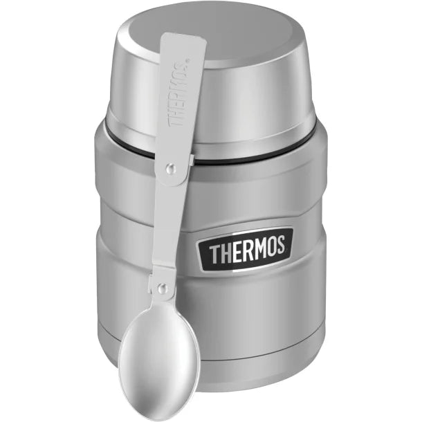 Thermos® Stainless King™ Vacuum-Insulated 16-Oz. Food Jar with Folding Spoon (Stainless Steel)