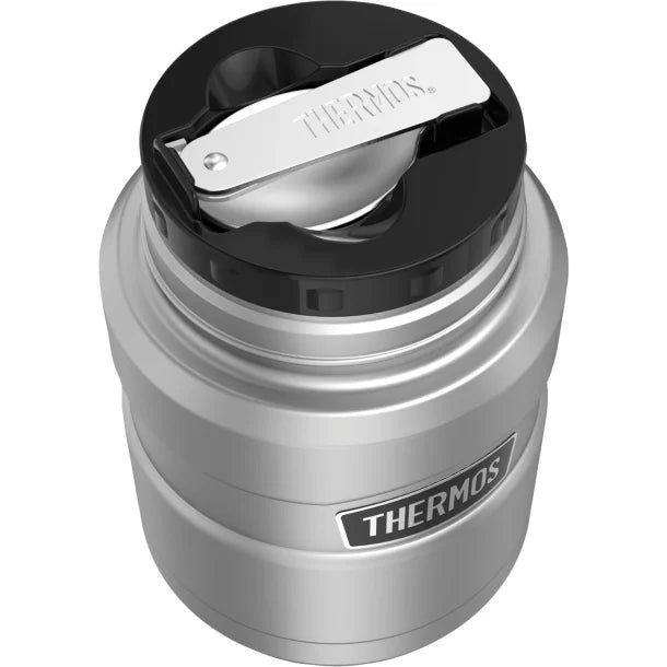 Thermos® Stainless King™ Vacuum-Insulated 16-Oz. Food Jar with Folding Spoon (Stainless Steel)