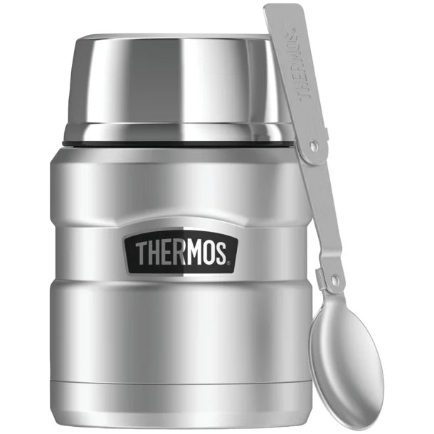 Thermos® Stainless King™ Vacuum-Insulated 16-Oz. Food Jar with Folding Spoon (Stainless Steel)