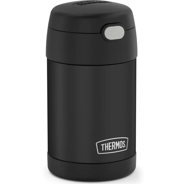 Thermos® 16-Ounce FUNtainer® Vacuum-Insulated Stainless Steel Food Jar with Folding Spoon (Black Matte)