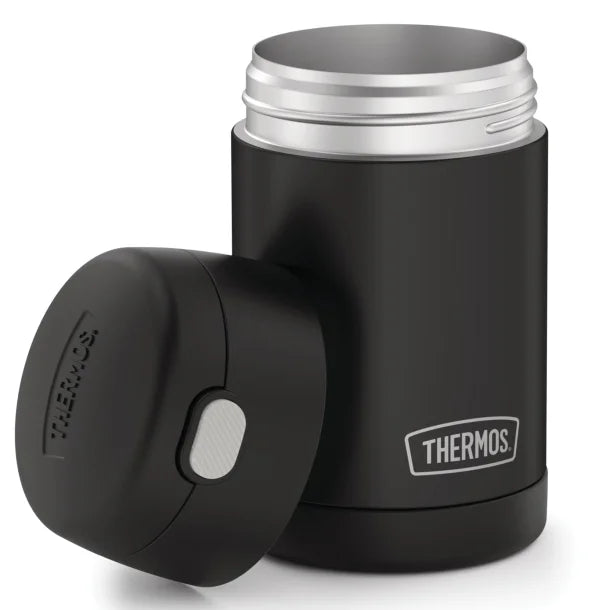 Thermos® 16-Ounce FUNtainer® Vacuum-Insulated Stainless Steel Food Jar with Folding Spoon (Black Matte)