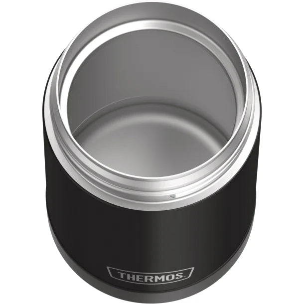 Thermos® 16-Ounce FUNtainer® Vacuum-Insulated Stainless Steel Food Jar with Folding Spoon (Black Matte)