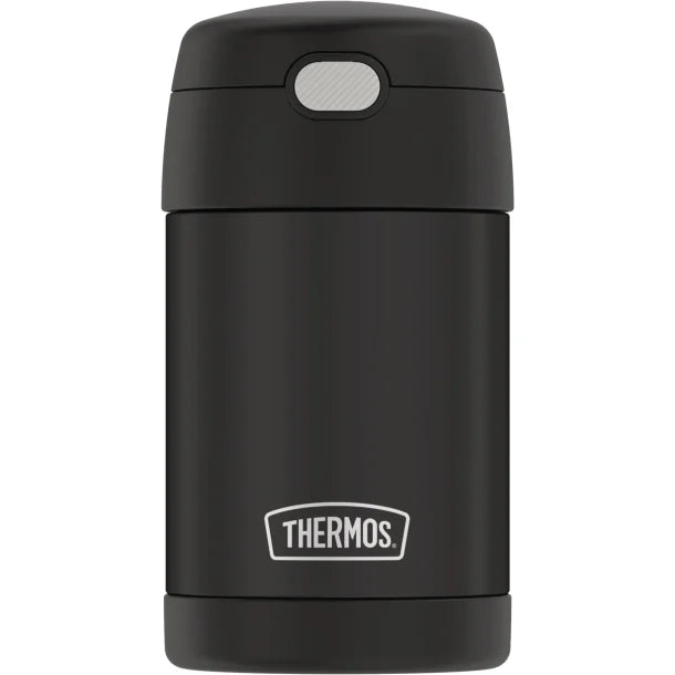 Thermos® 16-Ounce FUNtainer® Vacuum-Insulated Stainless Steel Food Jar with Folding Spoon (Black Matte)