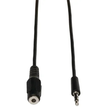 Tripp Lite® by Eaton® 3.5-mm Male/Female Stereo Audio Extension Cable for Speakers and Headphones, Black (10 Ft.)