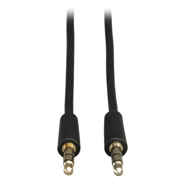 Tripp Lite® by Eaton® 3.5-mm Male/Male Stereo Cable for Microphones, Speakers, and Headphones, Black (6 Ft.)