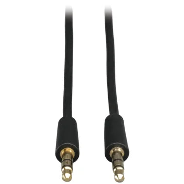 Tripp Lite® by Eaton® 3.5-mm Male/Male Stereo Cable for Microphones, Speakers, and Headphones, Black (10 Ft.)