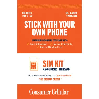 Consumer Cellular® Cell Phone SIM Card