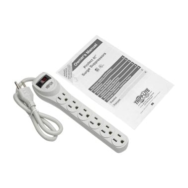 Tripp Lite® by Eaton® Protect It!® 180-Joules Home Computer Surge Protector, 6 Outlets, 2-Ft. Cord, TLP602