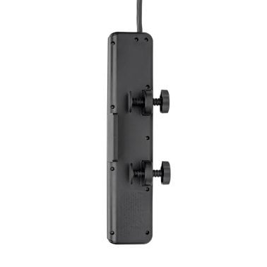 Tripp Lite® by Eaton® Protect It!® 2,100-Joules Surge Protector with Clamps, 6 Outlets and 2 USB Charging Ports, 6-Ft. Cord, Black, TLP606DMUSB