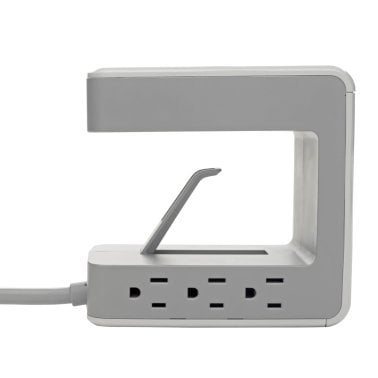 Tripp Lite® by Eaton® Protect It!® 1,080-Joules Surge Protector Desk Clamp, 6 Outlets, 2 USB Ports, and 1 USB-C® Port, 8-Ft. Cord, TLP648USBC