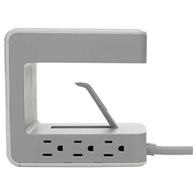 Tripp Lite® by Eaton® Protect It!® 1,080-Joules Surge Protector Desk Clamp, 6 Outlets, 2 USB Ports, and 1 USB-C® Port, 8-Ft. Cord, TLP648USBC