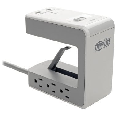 Tripp Lite® by Eaton® Protect It!® 1,080-Joules Surge Protector Desk Clamp, 6 Outlets, 2 USB Ports, and 1 USB-C® Port, 8-Ft. Cord, TLP648USBC