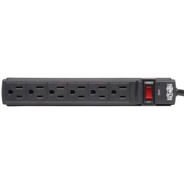 Tripp Lite® by Eaton® Protect It!® 360-Joules Surge Protector, 6 Outlets, 6-Ft. Cord, Black, TLP6B