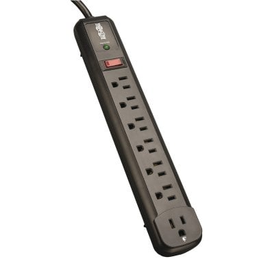 Tripp Lite® by Eaton® Protect It!® 1,080-Joules Surge Protector, 7 Outlets, 4-Ft. Cord, TLP74RB