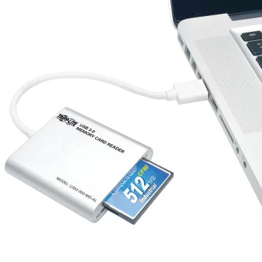 Tripp Lite® by Eaton® SuperSpeed USB 3.0 Multi-Drive Memory Card Reader/Writer, Aluminum Case, U352-000-MD-AL