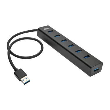 Tripp Lite® by Eaton® Portable USB 3.0 SuperSpeed 5-Gbps Mini Hub, 7 Ports, Aluminum, U360-007-AL