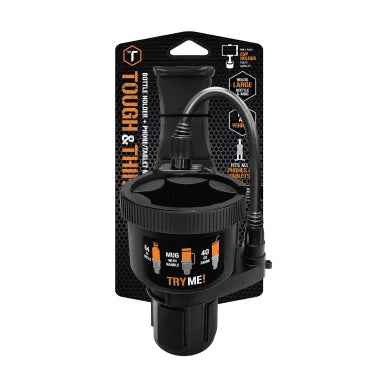 ToughTested® Tough and Thirsty Big Mouth Cupholder Mount with Universal Phone, GPS, and Tablet Grip