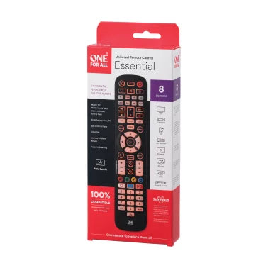 One For All® Essential 8-Device Antimicrobial Backlit Universal Remote