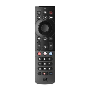 One For All® Smart Streamer 5-Device Backlit Universal Remote, Black