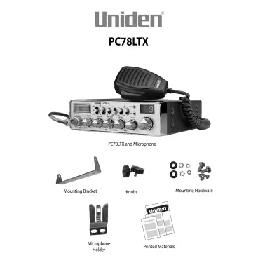 Uniden® Bearcat® 40-Channel CB Radio with SWR Meter, Chrome, PC78LTX