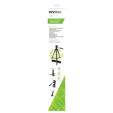 Vivitar® Professional Tripod with 3-Way Fluid Pan Head (62 In.)