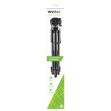 Vivitar® Professional Tripod with 3-Way Fluid Pan Head (62 In.)