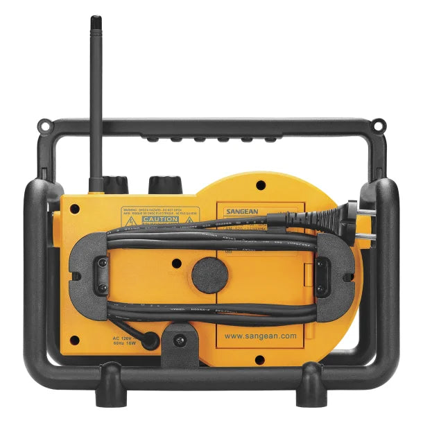 Sangean® LUNCHBOX Portable FM/AM Ultra-Rugged Utility Worksite Digital Radio (Yellow)