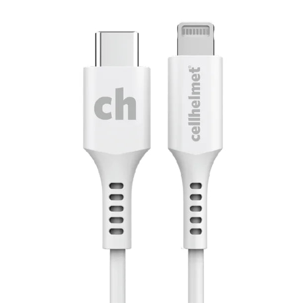 cellhelmet® Charge and Sync USB-C® to Lightning® Round Cable (10 Ft.)