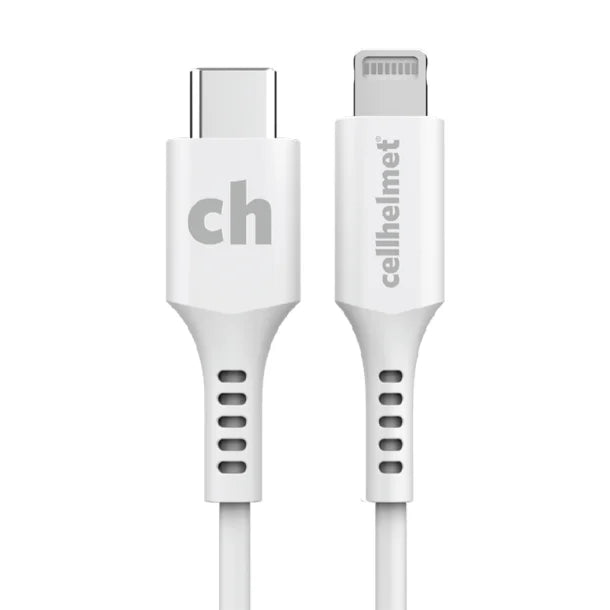 cellhelmet® Charge and Sync USB-C® to Lightning® Round Cable (3 Ft.)