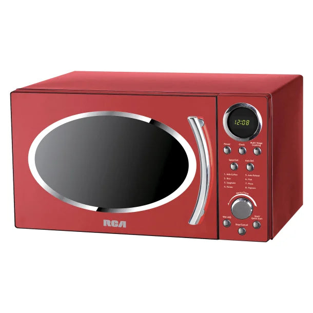 RCA 900-Watt 0.9-Cu. Ft. Retro Countertop Microwave (Red)