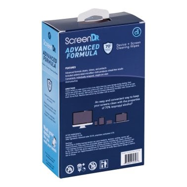 Digital Innovations ScreenDr™ Advanced Formula Device and Screen Cleaning Wipes with Microfiber Cloth, 120 Count