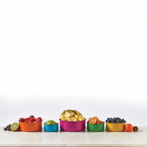 gia'sKITCHEN™ 10-Piece Set of Nesting Stainless Steel Bowls with Matching Lids