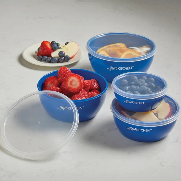 gia'sKITCHEN™ 8-Piece Set of Nesting Prep Bowls with Matching Lids