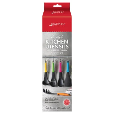 gia'sKITCHEN™ 5-Piece Kitchen Utensils Set with Integrated Tool Rest