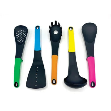 gia'sKITCHEN™ 5-Piece Kitchen Utensils Set with Integrated Tool Rest