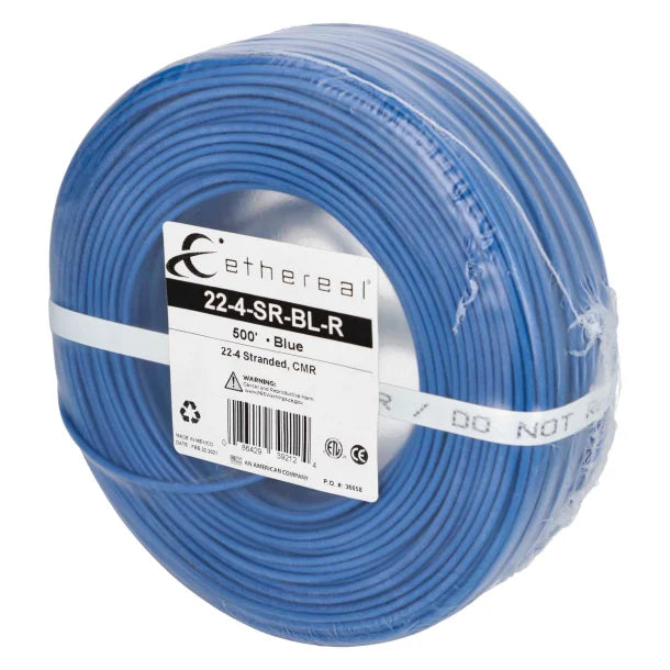 Ethereal® FastPack 22-Gauge 4-Conductor Stranded Cable, 500 Ft. (Blue)