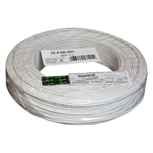 Ethereal® FastPack 22-Gauge 4-Conductor Stranded Cable, 500 Ft. (White)