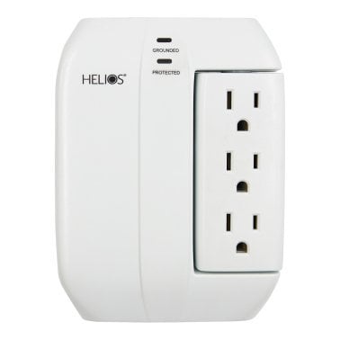 Helios 5-Outlet Wall Tap Surge Protector with 2 USB Charging Ports