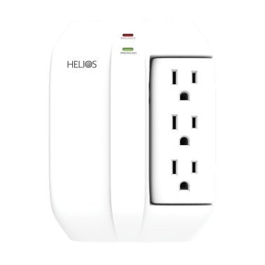 Helios 5-Outlet Wall Tap Surge Protector with 2 USB Charging Ports