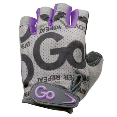 GoFit® Women's Pro Trainer Gloves with Padded Go-Tac Palm (Large; Purple)