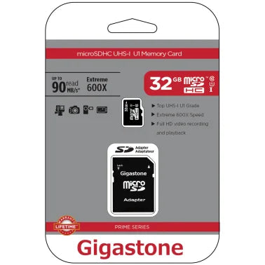 Gigastone® Camera Plus 32-GB UHS-I U1 A1 Class 10 microSD™ Card with Adapter