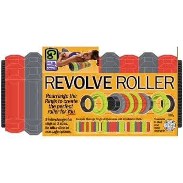 GoFit® Revolve Roller® with Adaptive Massage Rings (4 Medium Profile and 5 Low Profile)