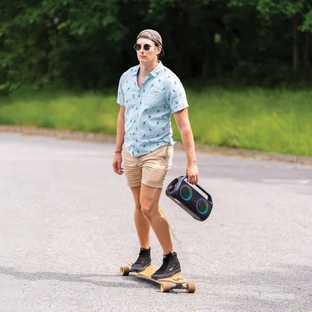 ION® Uber™ Boom Ultra Portable Bluetooth® Boom Box with Speakerphone, Lights, and Stereo-Link™