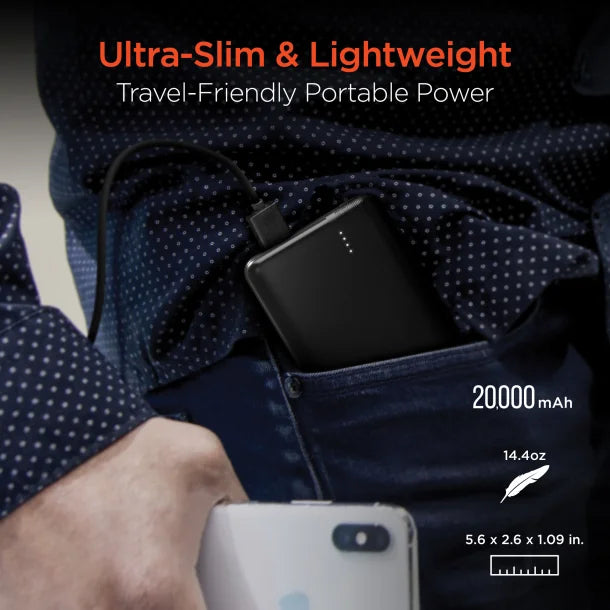 HyperGear® USB-C® Fast Charge Power Bank for iPhone® and Android™ (20 Amp)
