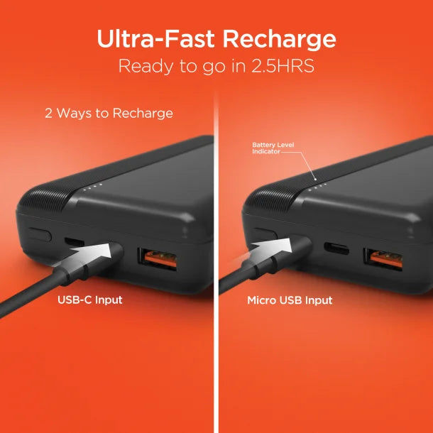 HyperGear® USB-C® Fast Charge Power Bank for iPhone® and Android™ (20 Amp)