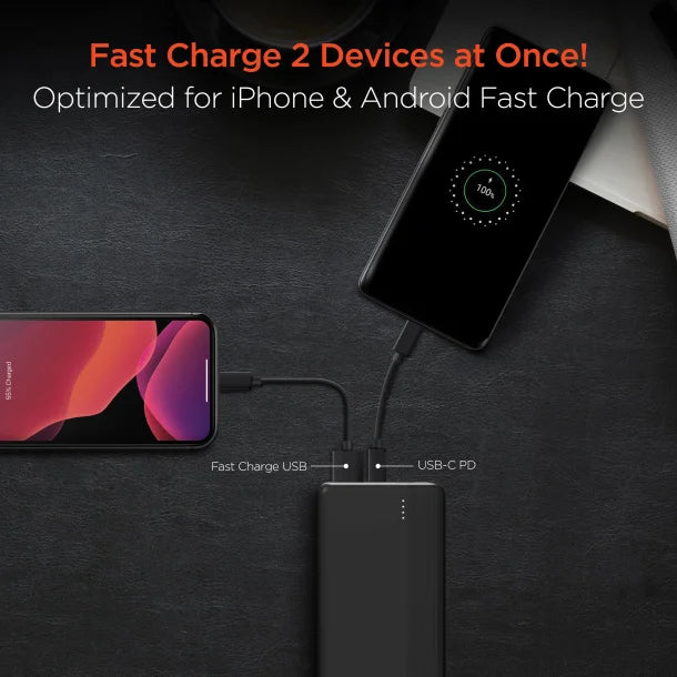 HyperGear® USB-C® Fast Charge Power Bank for iPhone® and Android™ (20 Amp)