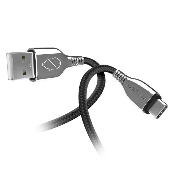 Naztech® 6-Ft. Titanium USB to USB-C® Braided Cable (Black)
