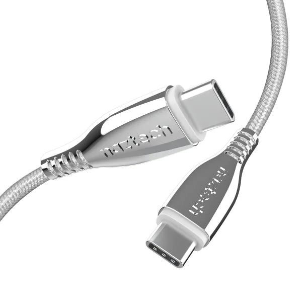 Naztech® 6-Ft. Titanium USB-C® to USB-C® Braided Cable (White)
